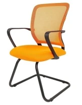 Кресло Chairman 698V (ткань TW оранжевая/сетка оранжевая)